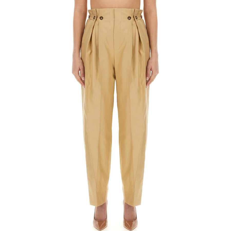 Victoria Beckham Fluid Pleated Wide Leg Trousers
