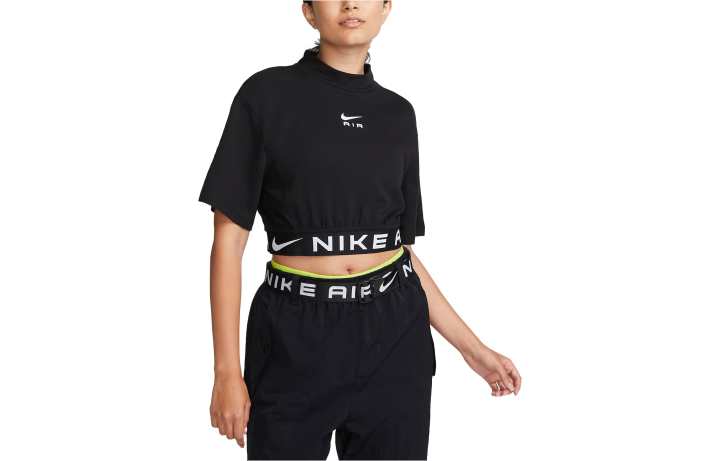 Nike Nike Crop Tops Women's Black Crew Neck Moderate