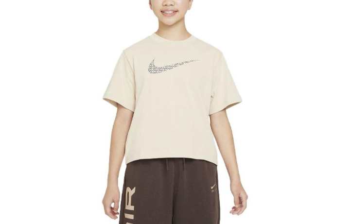 Nike Nike T Shirt Kids' Apparel Sportswear Khaki Kids'