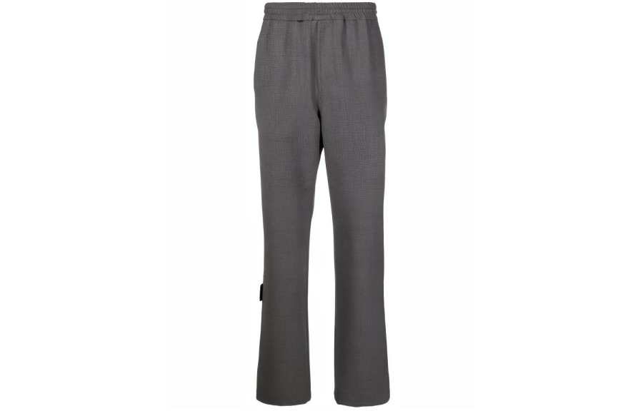 MSGM MSGM Casual Pants Men's Gray Moderate Straight Fit Pants