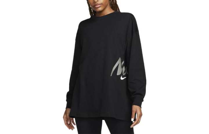 Nike Nike T Shirts Women's Black Crew Neck Moderate