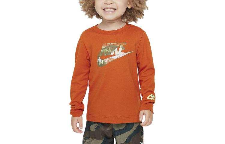 Nike Nike T Shirt Kids' Apparel Snowscape Futura Long Orange Infant And Toddler