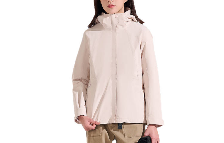 TOREAD Windbreaker Jackets Women's Crystal Pink Hooded Thickened And Fleece Lined