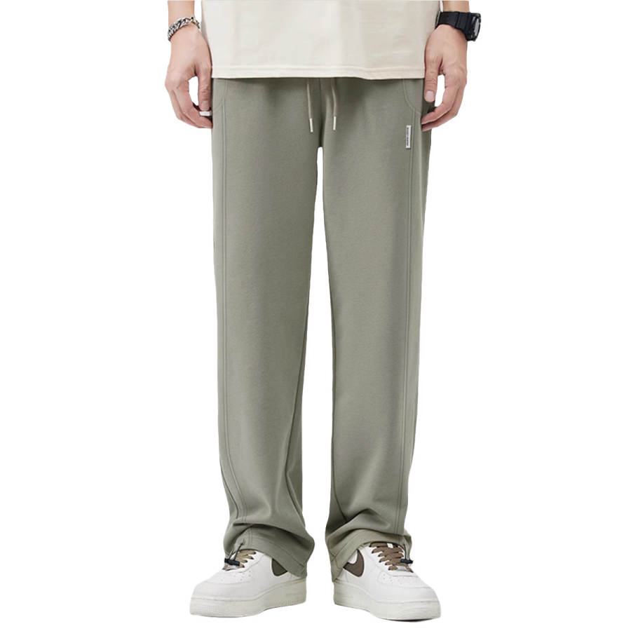 Tonlion Casual Pants Men's Moderate Straight Fit Pants
