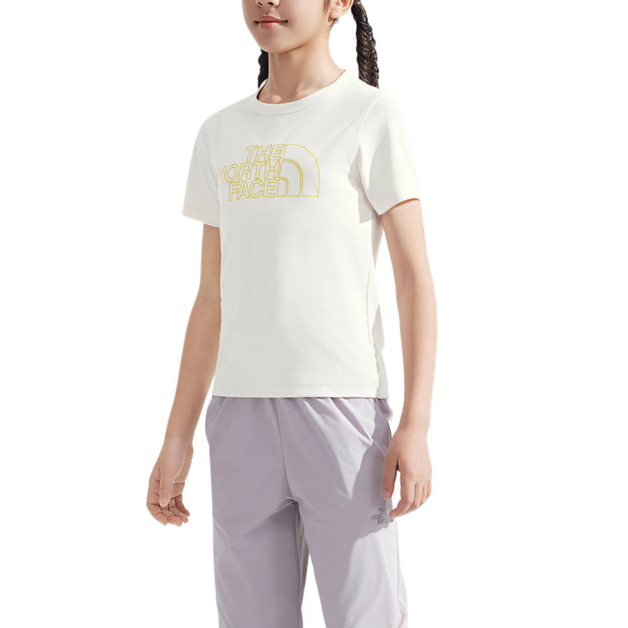 THE NORTH FACE T Shirt Dune White Spring Aqua Green Children Aged 3 7 Years Old