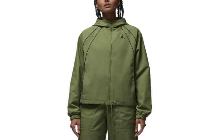 Jordan Jordan Jackets Women's Green Hooded Moderate Other