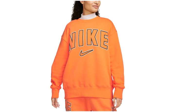 Nike Nike Sweatshirts Women's Orange Crew Neck Moderate Regular