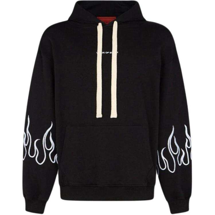 Vision Of Super Flame embroidered Cotton Hoodie