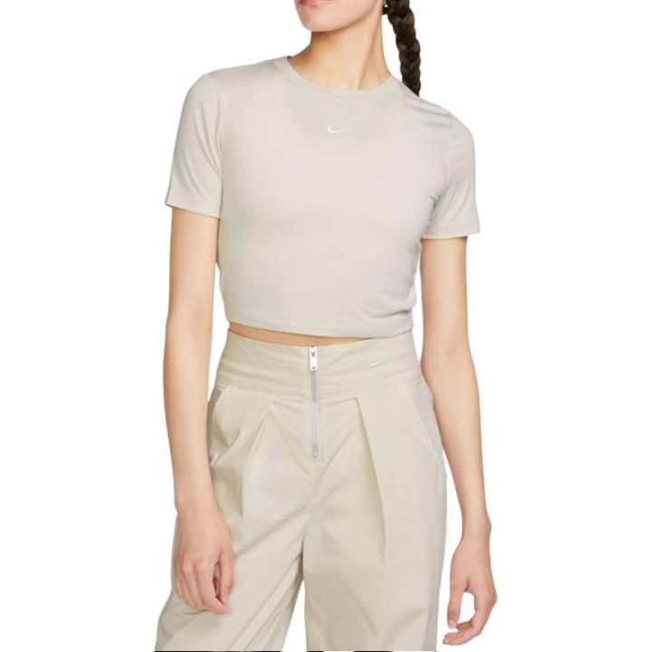 Nike Nike Crop Tops Women's Apricot Crew Neck Moderate