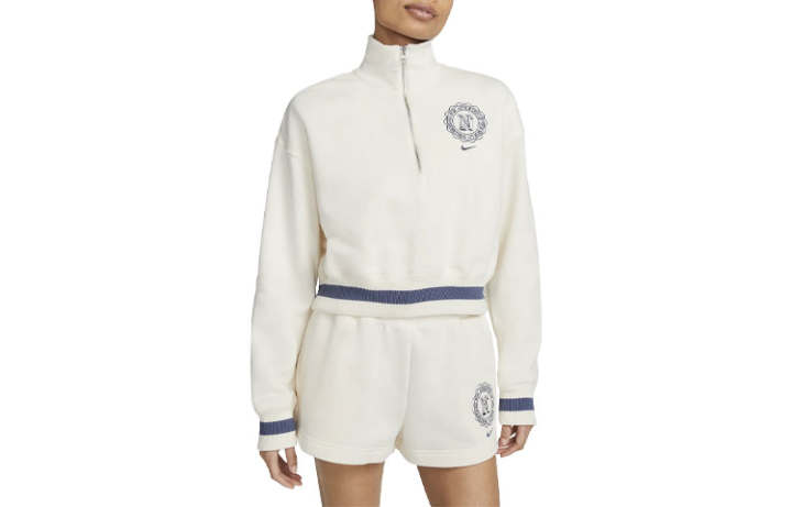 Nike Nike Sweatshirts Women's Pale Ivory Stand Collar Moderate Regular