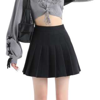 MM Casual Short Skirts Women's Moderate Short Pleated Skirt