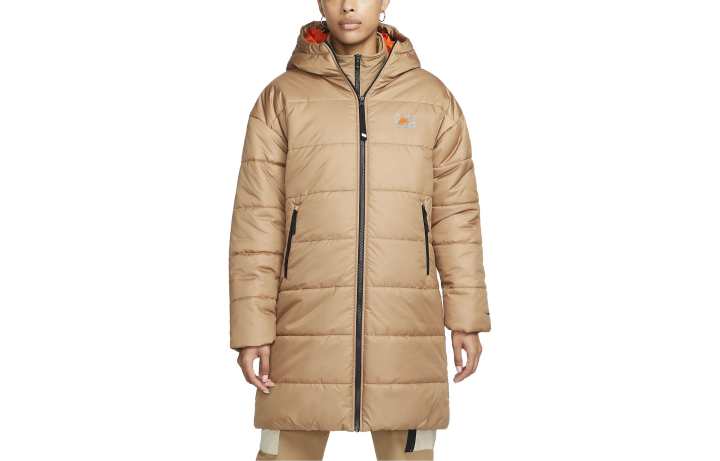 Nike Nike Coats Women's Khaki Hooded Moderate
