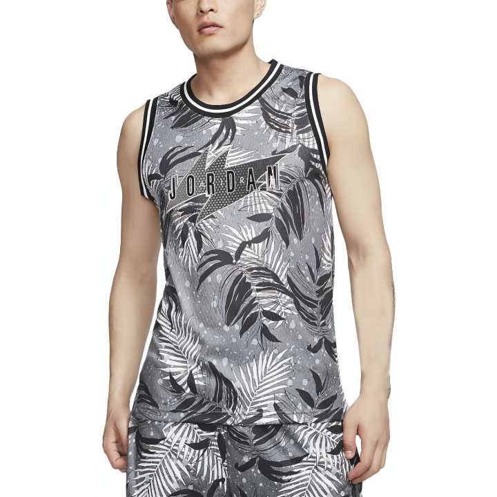 Jordan Jordan Basketball Jerseys Men's Gray Crew Neck Moderate