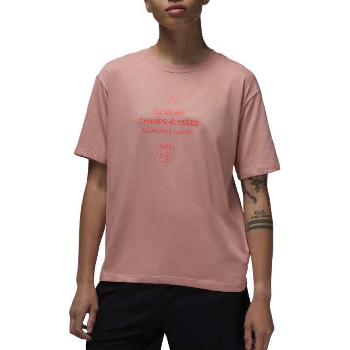 Jordan Jordan Paris Saint GermainPSG FW24 T Shirt Women's Rusty Pink/Infrared