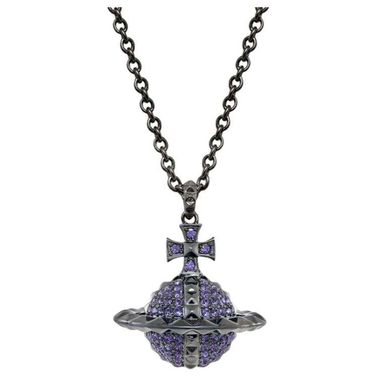 Vivienne Westwood Brass Necklaces Women's Gunmetal Gray