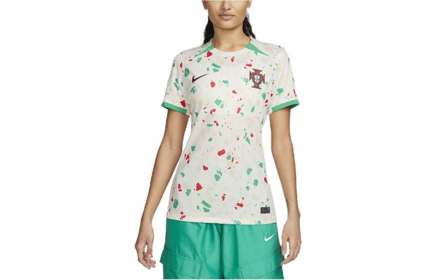 Nike Nike Portugal National Team Soccer Jerseys Women's White Crew Neck Moderate