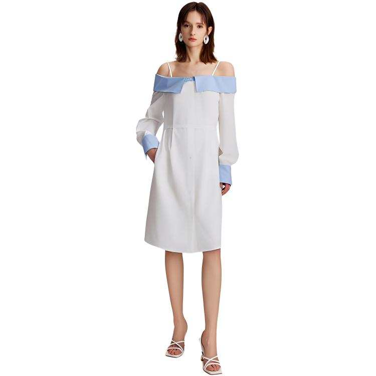 ELLE Summer Apparel New Arrival Long Sleeved Skirt Women's White