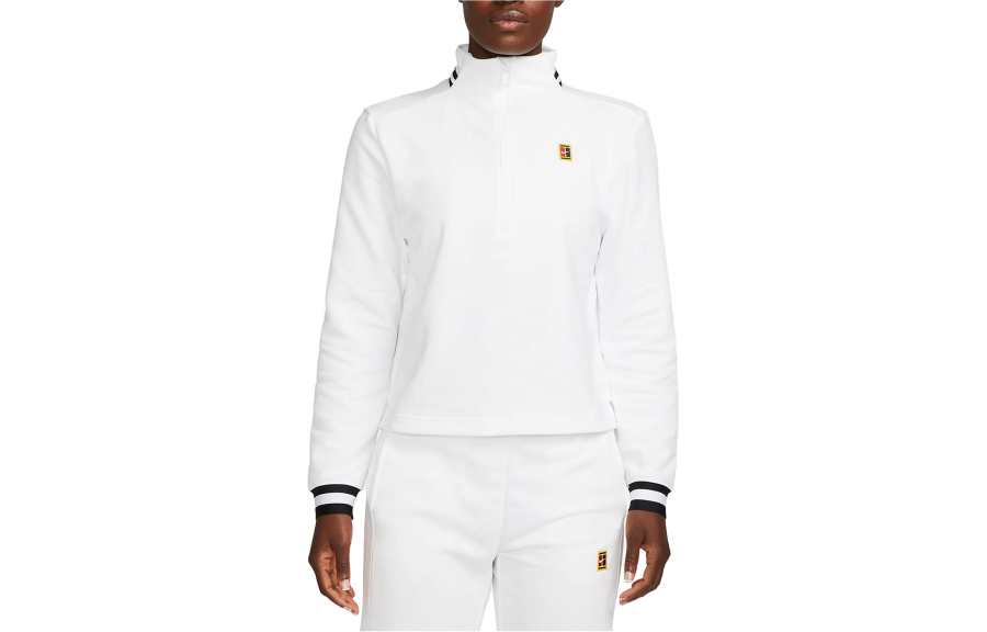 Nike Nike Tennis Tops Women's White Stand Collar Moderate