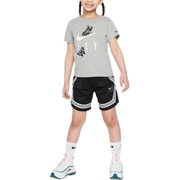 Nike Nike Dry FIT Fly Crossover Casual Sportswear Gray+Black Kids'