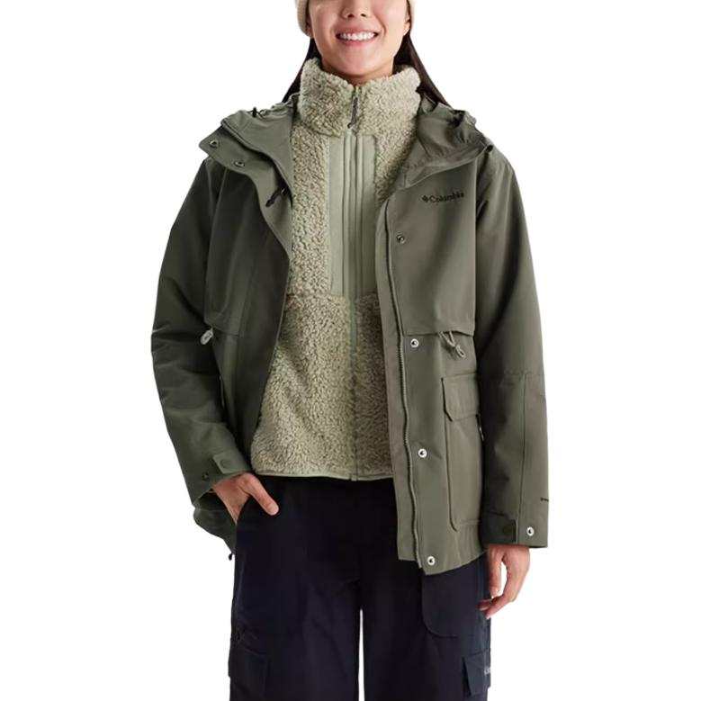 Columbia Hiking Waterproof, Rainproof, Windproof Windbreaker Jacket Women's Green