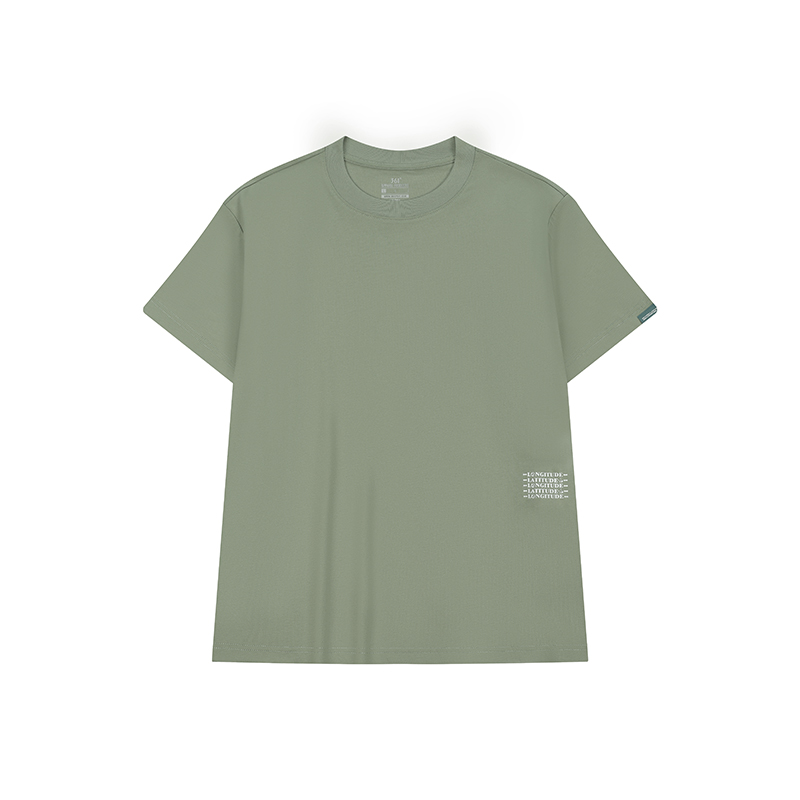 361° T Shirts Unisex Horizon Green Crew Neck Moderate Straight Fit