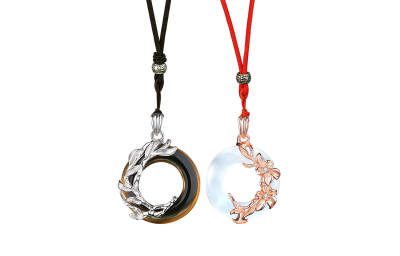 OGDAID Alloy Obsidian Zodiac Year Red String Necklace Unisex