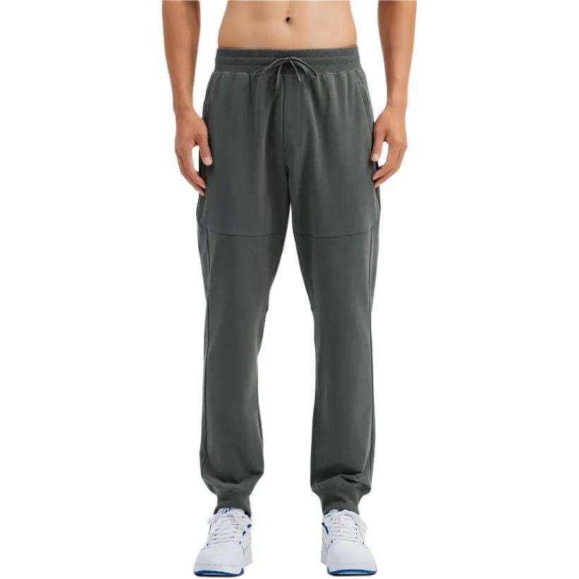 DECATHLON DOMYOS Knitted Sweatpants Men's Khaki Gray