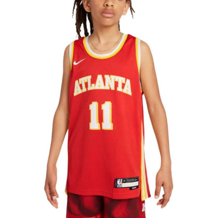 Nike Nike Tank Top Dri Fit NBA JerseyAtlanta Hawks 2023/24 Icon Edition University Red Teenagers