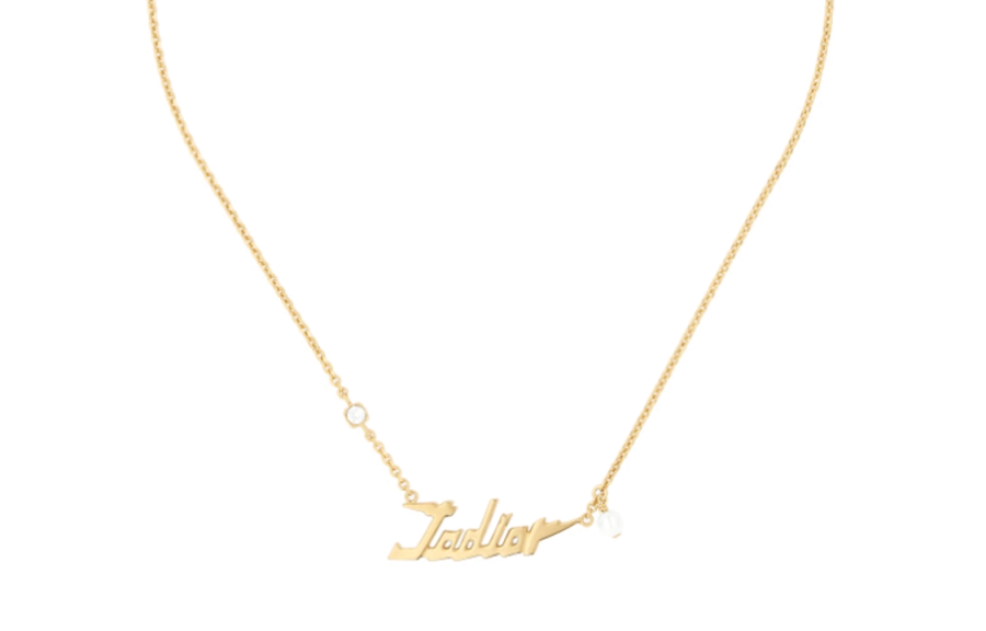 DIOR J'Adior White Resin, White Faux Crystal, Metal Necklaces Women's