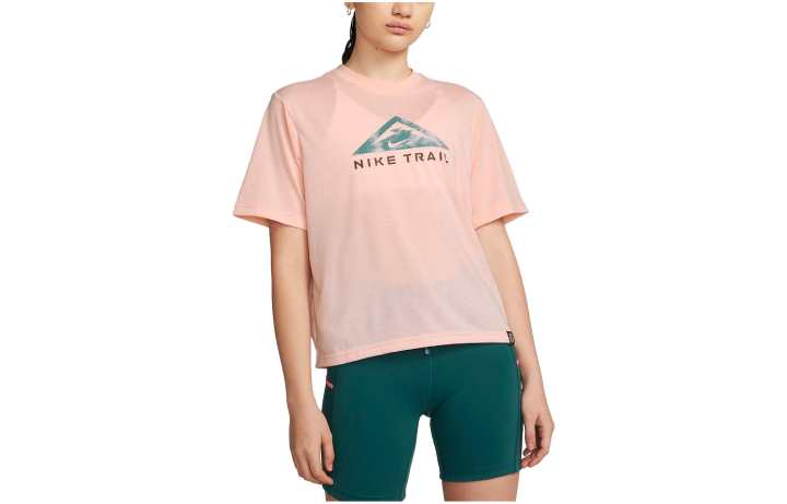 Nike Nike T Shirts Women's Pink Crew Neck Moderate Straight Fit
