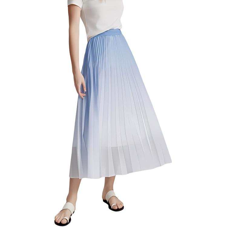 ELLE Casual Long Skirt Women's Blue