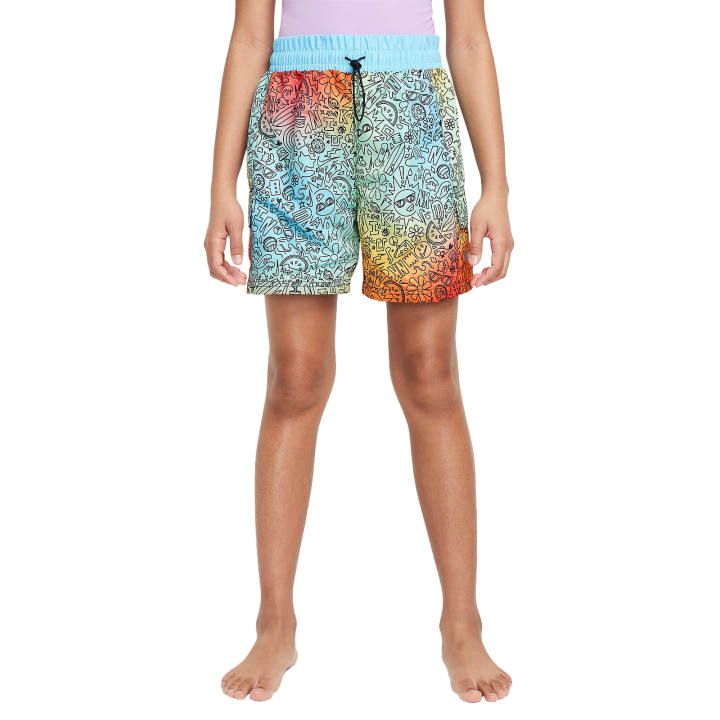 Nike Nike Swim Doodle Shorts Kids' Aqua Royal Blue