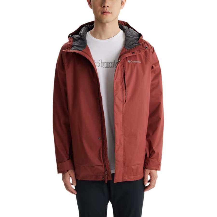 Columbia Waterproof Windbreaker Jacket Men's Red