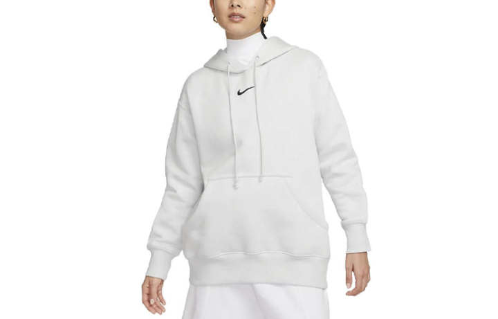 Nike Nike Sweatshirts Women's Light Gray Hooded Moderate Regular