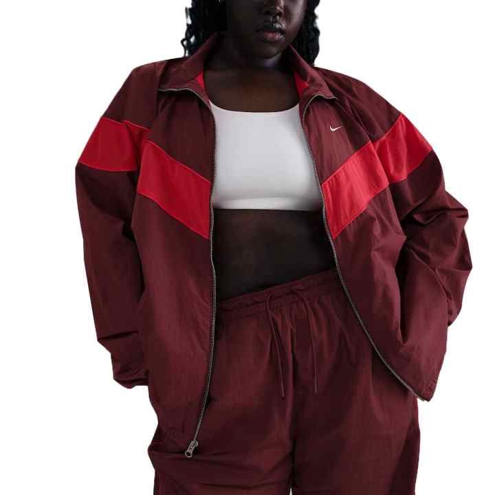 Nike Nike Woven Jackets Women's Red Lapel Moderate Soft Shell
