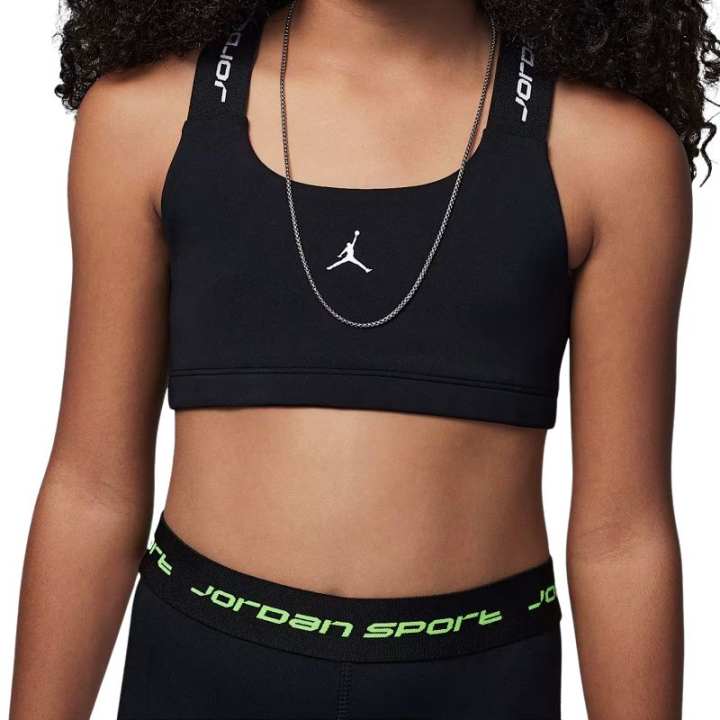 Jordan Jordan INDYSport Dri FIT Letter Bra Teenagers Black