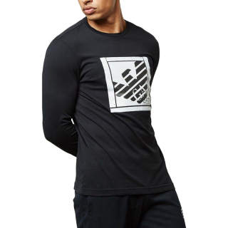 ARMANI JEANS T Shirts Men's Black Crew Neck Moderate Straight Fit