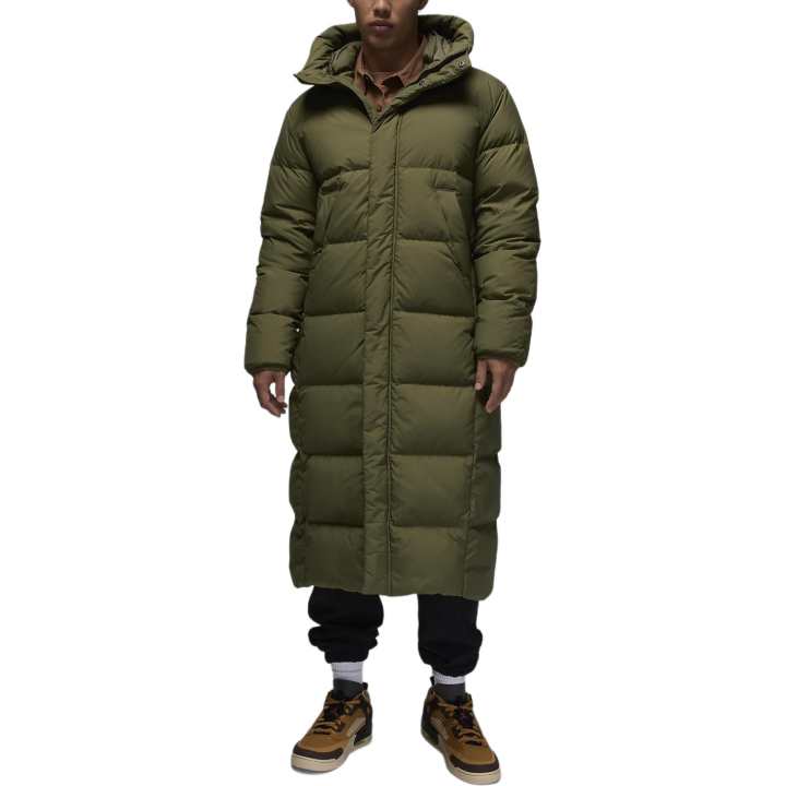 Jordan Jordan Flight Parka Coat Men's Medium Olive