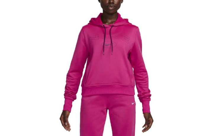 Nike Nike Therma FIT One Sweatshirts Women's Rose Red Hooded Moderate Regular