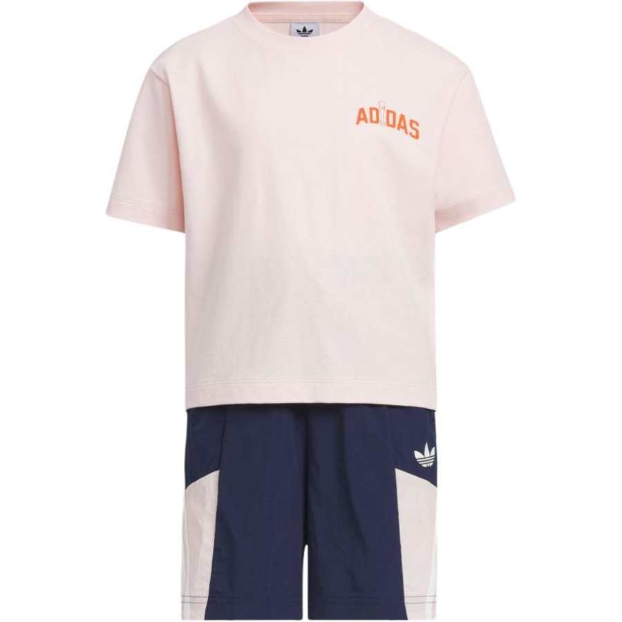 Adidas Originals Casual Sportswear Light Pink/Dark Indigo Children Aged 3 7 Years Old