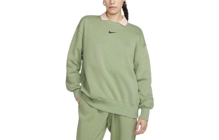 Nike Nike Sweatshirts Women's Oil Green Crew Neck Moderate Regular