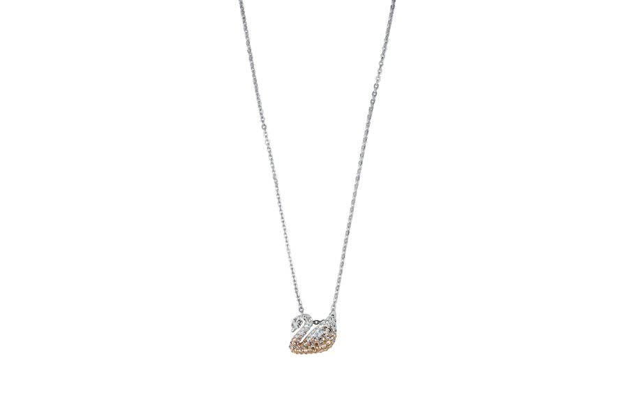 Swarovski Swan Faux Crystal Stone Necklaces Women's Gradient Yellow