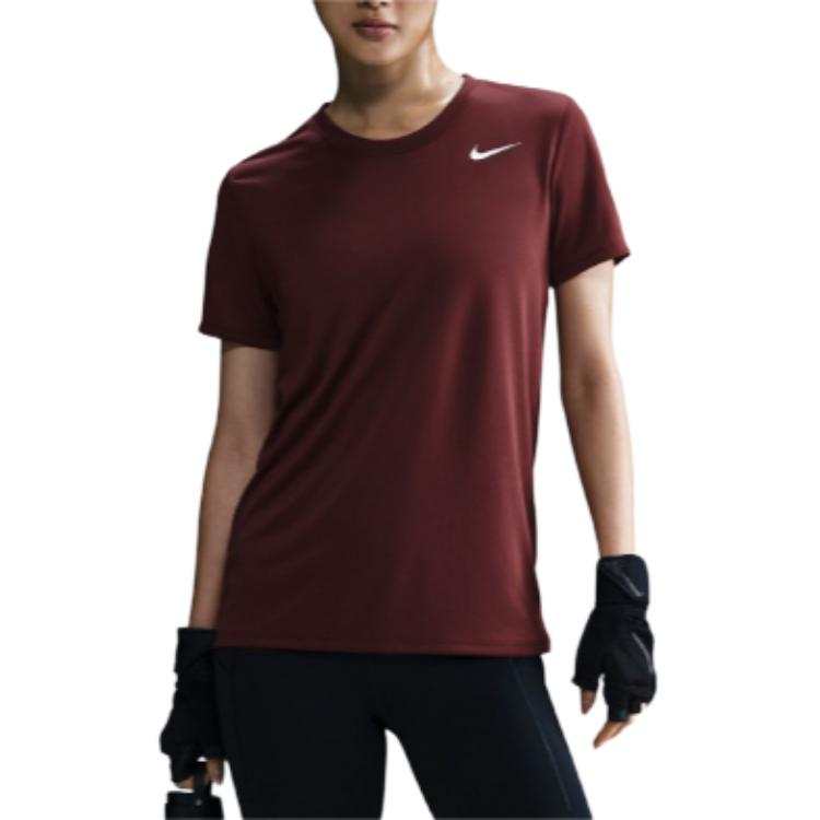 Nike Nike T Shirts Women's Burgundy Crew Neck