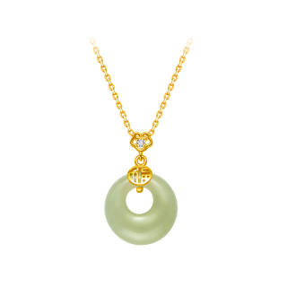 AGOVSKI Hetian Jade Necklaces Green Jade Unisex