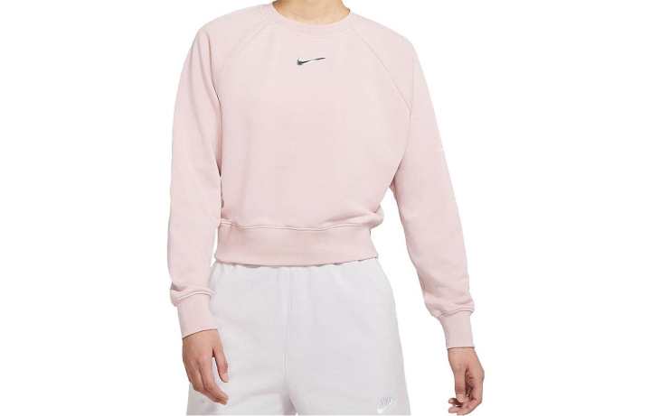 Nike Nike Crop Tops Women's Pink Crew Neck Moderate