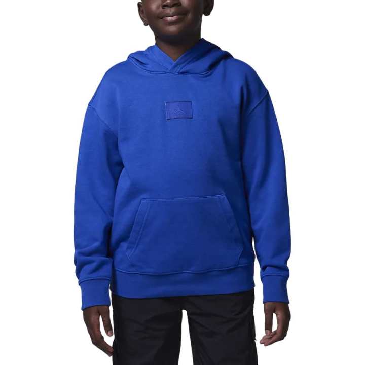 Jordan Jordan Sweatshirt Flight MJ Brand Logo Fleece Lined Pullover Hooded Game Royal Blue Teenagers