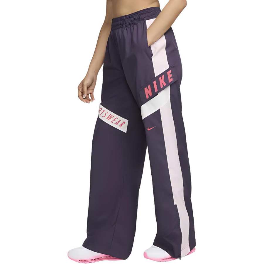 Nike Nike Women's High Waisted Trousers Casual Pants Women's Dark Raisin