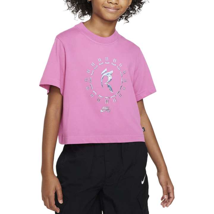 Nike Nike Dri Fit Rise 365 T Shirt Pink Fire Teenagers