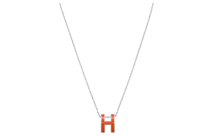 HERMES HERMES POP H Metal Necklaces Women's Silver Chain