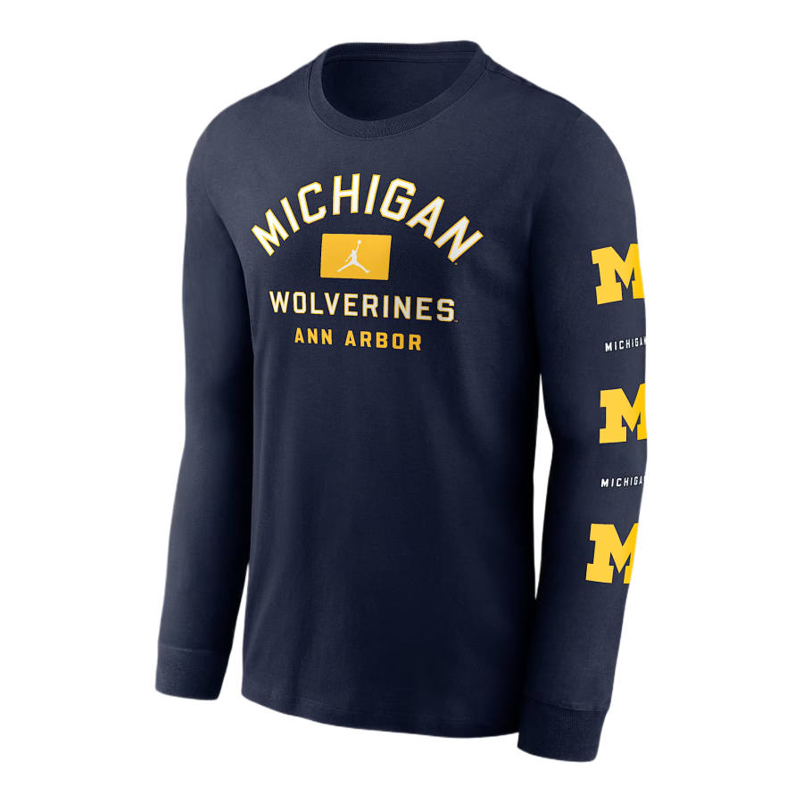 Jordan Jordan West Virginia Campus Classic Location Men's Jordan College Long-Sleeve T-Shirt